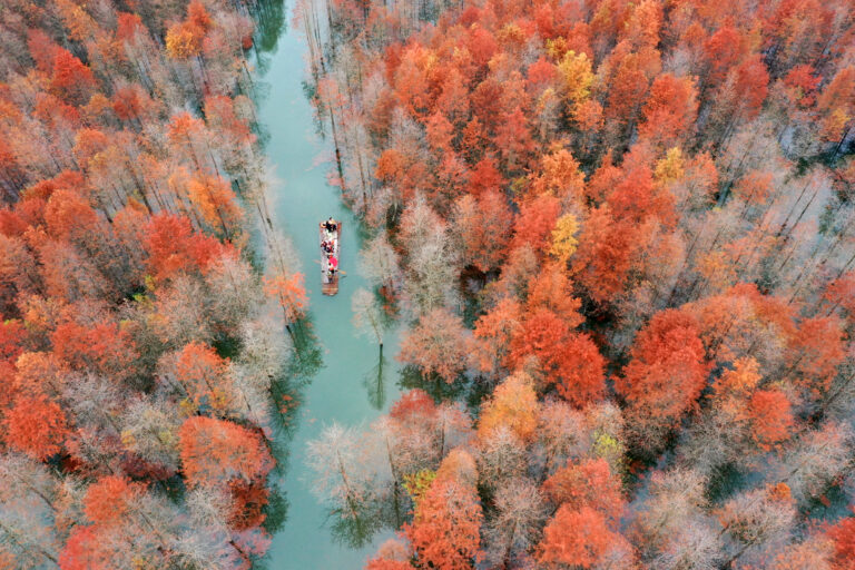 He Guangmin - Rafting-in-colorful-forest
